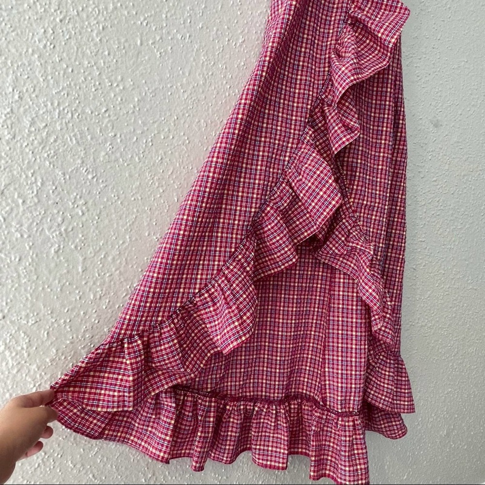 NWT Misa Los Angeles Stella Plaid Wrap Dress Size XS - Picture 6 of 10